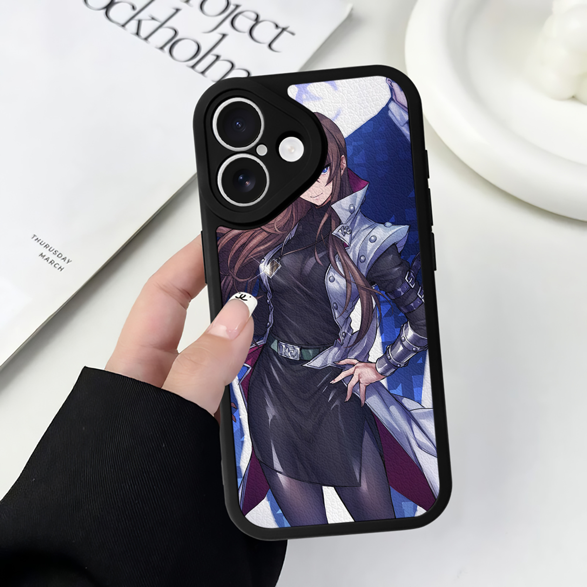 （画像用） 遊☆戯☆王 Yu-Gi-Oh! 【iPhone 16シリーズ対応】シリコンスマホケース（レザー調） 材質：シリコン